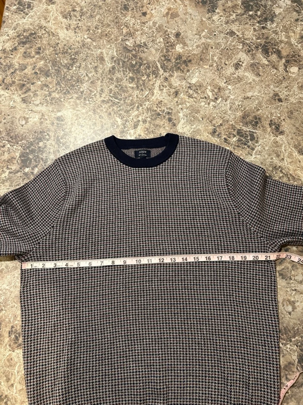 J. Crew Houndstooth Crewneck Pullover Knit Sweater